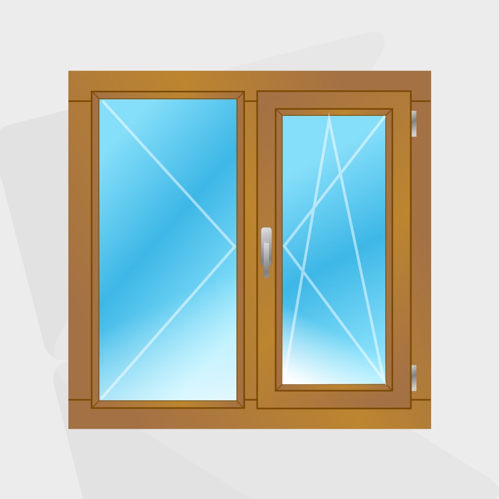 Окна с двумя открывными створками