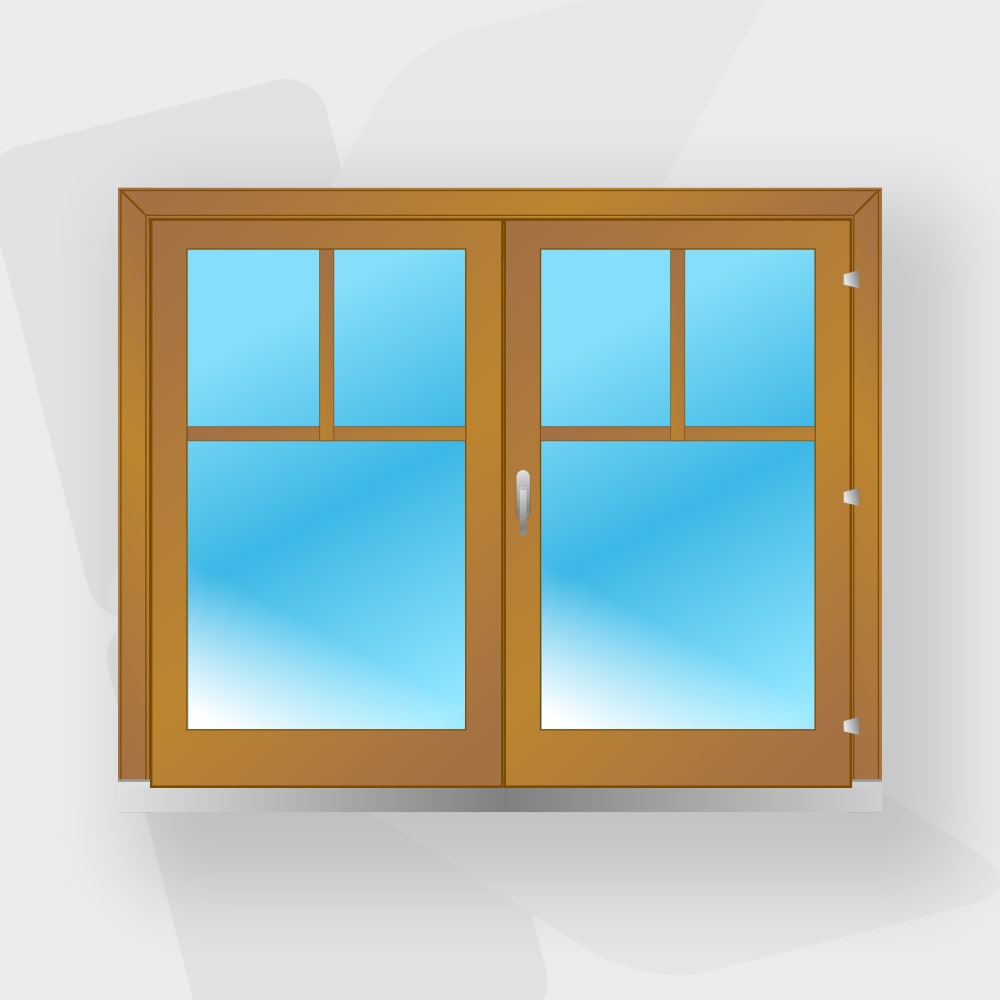 Раскладка прямоугольная c имитацией фрамуги