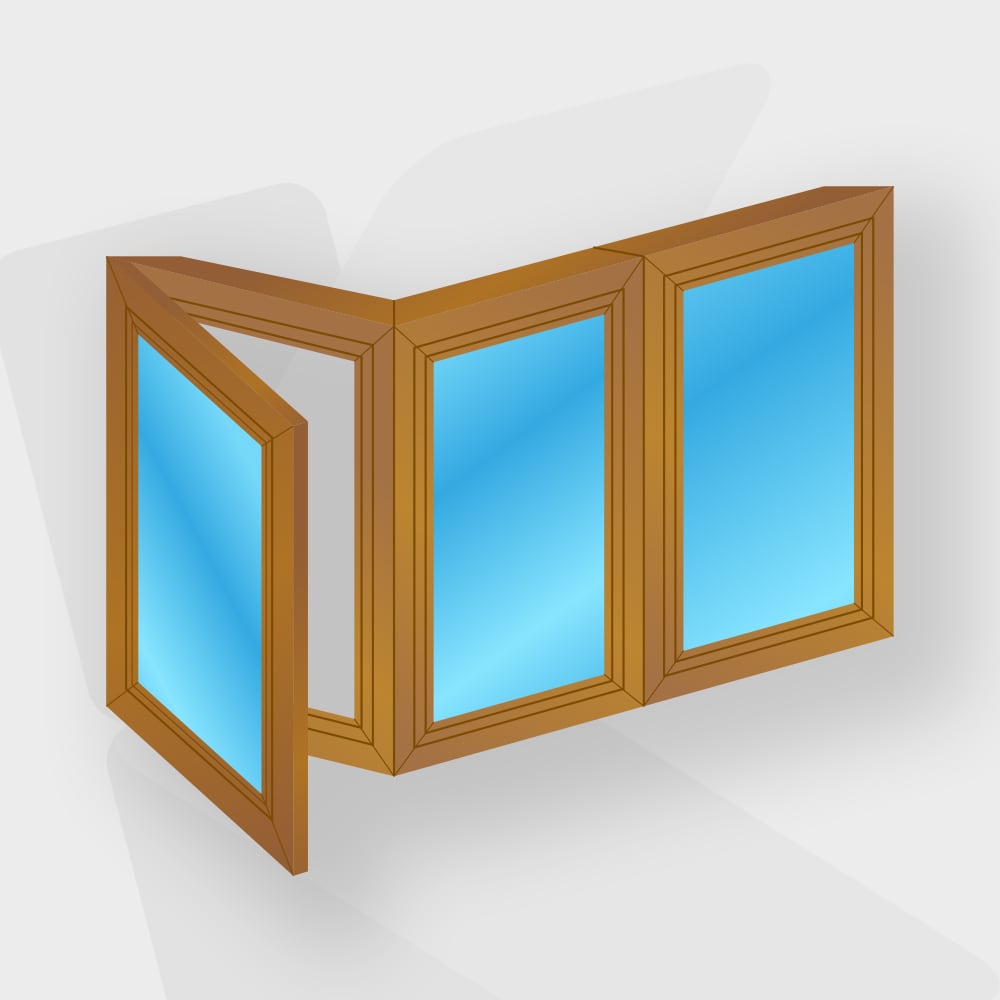 Угол с моллированным стеклом