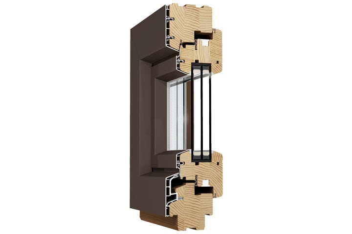 Дерево-алюминиевое окно Bayerwald Ha87