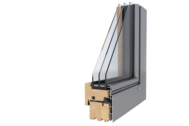 Дерево-алюминиевое окно Unilux LivingLine 0.8