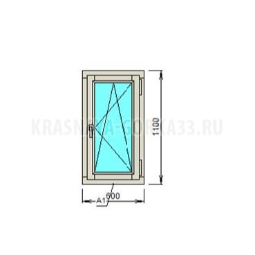 Деревянное окно стандарт. Вариант 1