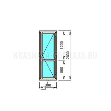 Деревянное окно стандарт. Вариант 5